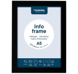 Cadre info Europel autocollant A5 noir