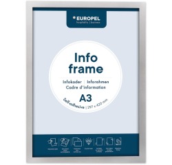 Inforahmen Europa selbstklebend A3 Silber