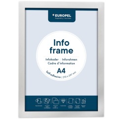 Cadre info Europel autocollant A4 argent