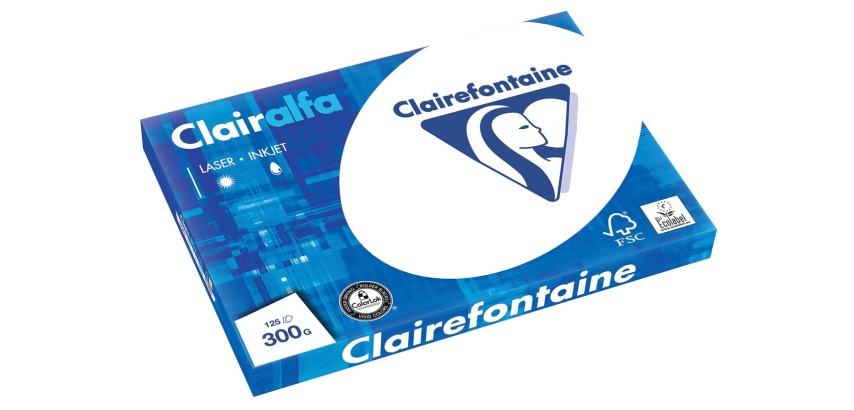 Clairefontaine Clairalfa papier de présentation A3, 300 g, paquet de 125 feuilles