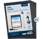 Europel magnetisch kader, zwart, ft A3, pak van 5 stuks