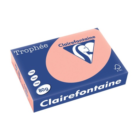 Clairefontaine Trophée papier couleur, A4, 80 g, 500 feuilles, pêche