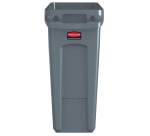 Rubbermaid afvalcontainer Slim Jim, 60 liter, grijs