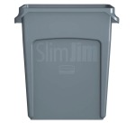 Rubbermaid afvalcontainer Slim Jim, 60 liter, grijs