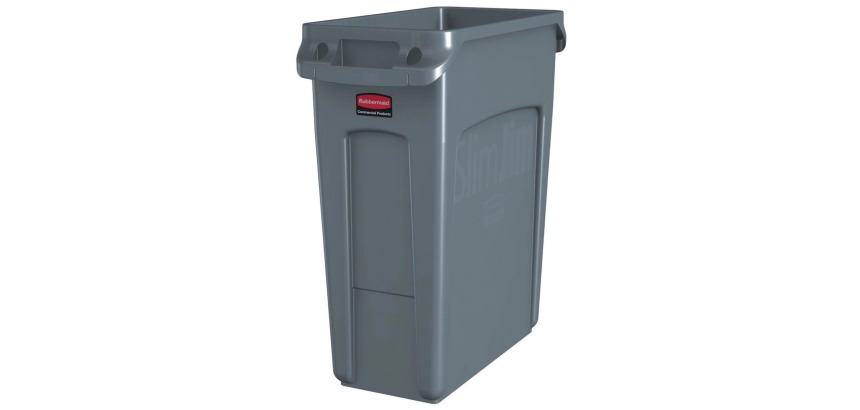 Rubbermaid afvalcontainer Slim Jim, 60 liter, grijs