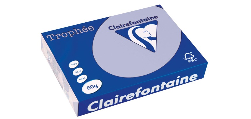 Clairefontaine Trophée gekleurd papier, A4, 80 g, 500 vel, lavendel