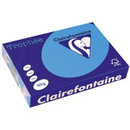 Clairefontaine Trophée Intens, gekleurd papier, A4, 80 g, 500 vel, koningsblauw