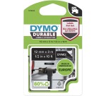 Dymo D1 durable tape 12 mm x 3 m, white on black
