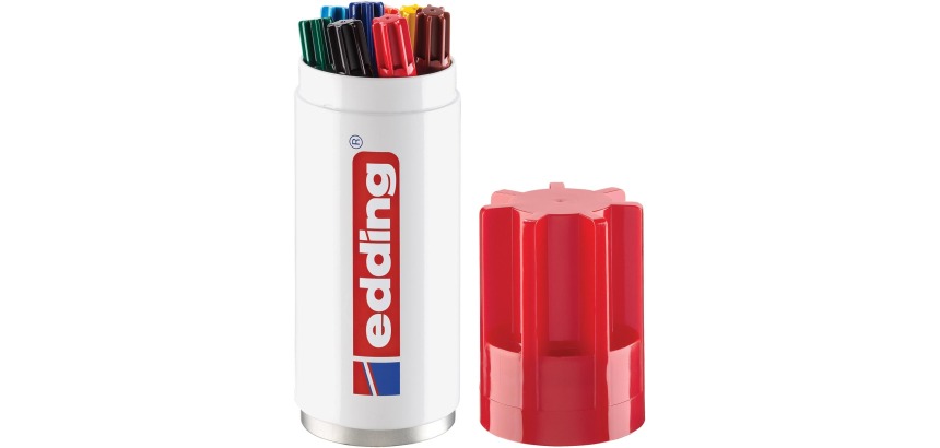 Edding marqueur permanent 3000, étui de 8 pièces en couleurs assorties