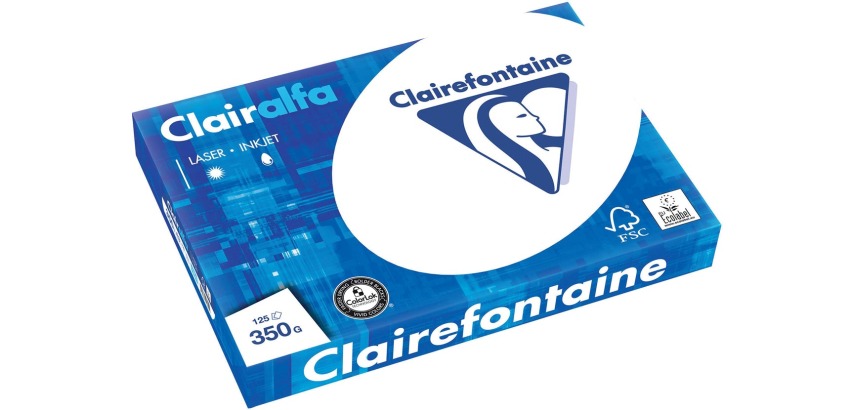 Clairefontaine Clairalfa papier de présentation ft A3, 350 g, paquet de 125 feuilles