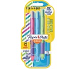 Paper Mate Inkjoy Quatro Joy of Life 4-Color Pen, Medium, 4 Classic Ink Colors, Blister 2 +
