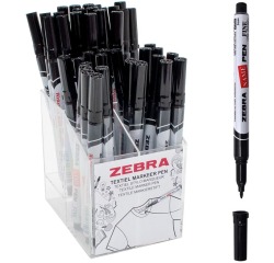 ZEBRA textielmarker, fijn, zwart, volume