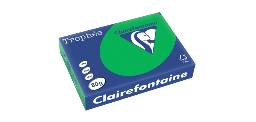 Clairefontaine Trophée Intens, colored paper, A4, 80 g, 500 sheets, pool table green
