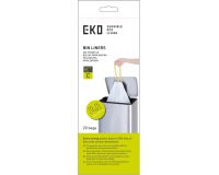 Afvalzak EKO MDPE type C met trekband 45x50cm 10-15L wit rol à 20 stuks