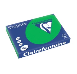 Clairefontaine Trophée Intens, papier couleur, A3, 80 g, 500 feuilles, vert billard