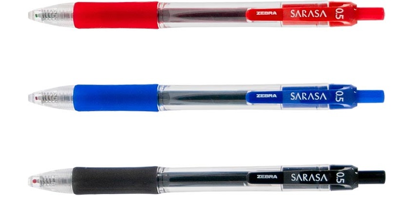 ZEBRA Sarasa gel ink rollerball, 0.5 mm, assorted colors