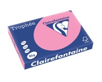 Clairefontaine Trophée Pastell, farbiges Papier, A3, 80 g, 500 Blatt, intensives Rosa
