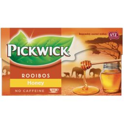 Pickwick thee, rooibos en honing, pak van 20 zakjes