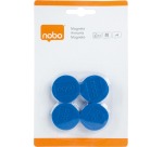 Aimant Nobo 30mm bleu 4 pièces