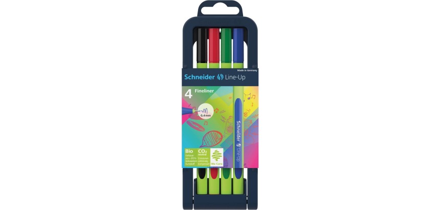 Schneider stylo feutre Line-Up, etui de 4 pièces en couleurs assorties