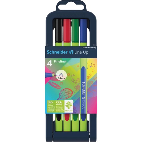 Schneider stylo feutre Line-Up, etui de 4 pièces en couleurs assorties