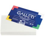 Gallery white cards, 7.5 x 12.5 cm, ruled