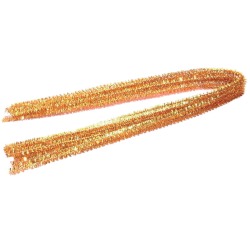 Bouhon ficelle chenille or, paquet de 10 pièces