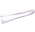 Bouhon ficelle chenille blanc, paquet de 10 pièces