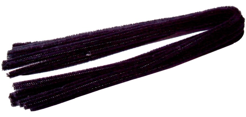 Bouhon chenilledraad zwart, pak van 10 stuks
