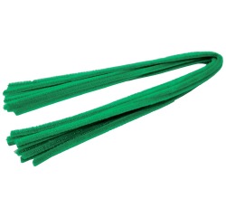Bouhon chenille string green, pack of 10 pieces