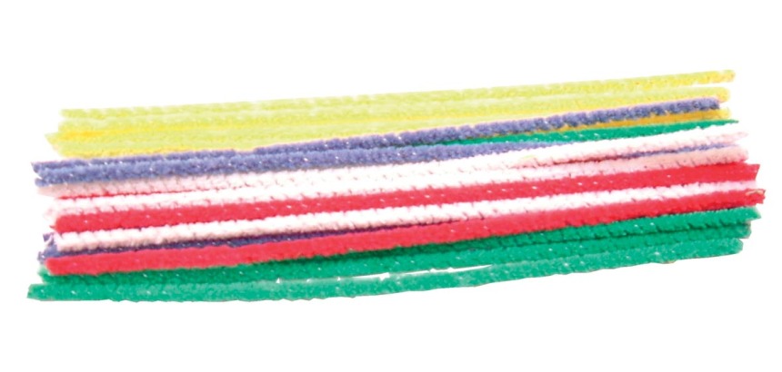 Bouhon ficelle chenille ft 3 x 150 mm, 20 pièces