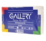 Gallery fiches blanches, ft 7,5 x 12,5 cm, quadrillé 5 mm, paquet de 100 pièces
