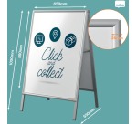 Nobo Essence stoepbord, uit aluminium, ft A1
