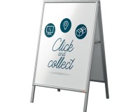 Nobo stoepbord Essence, uit aluminium, zilver, ft A1