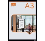 Magnetic Adhesive Poster Holder Nobo A3 Black 2 Pieces