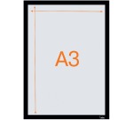 Magnetic Adhesive Poster Holder Nobo A3 Black 2 Pieces