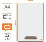 Tableau blanc Nobo Mini A4 4 pièces