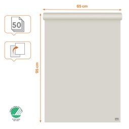 Nobo standaard papierblok voor flipcharts, ft 65 x 95 cm, blok van 50 vel, op rol