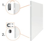 Nobo Infinity frameless whiteboard, steel, magnetic, 90 x 60 cm