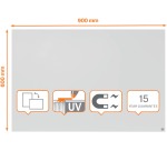 Nobo Infinity frameless whiteboard, steel, magnetic, 90 x 60 cm