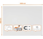 Nobo Infinity tableau blanc sans cadre, acier, magnétique, 120 x 90 cm