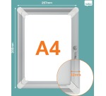 Nobo Premium Plus click frame, aluminum, lockable, size A4