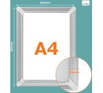 Nobo clicklijst Premium Plus, en aluminium, coins renforcés ft A4