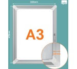 Nobo Premium Plus click frame, aluminum, lockable, size A3