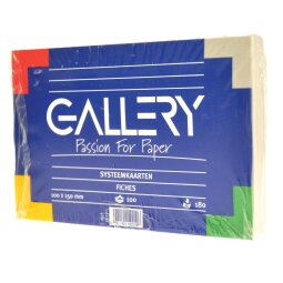 Gallery witte systeemkaarten, ft 10 x 15 cm, effen, pak van 100 stuks