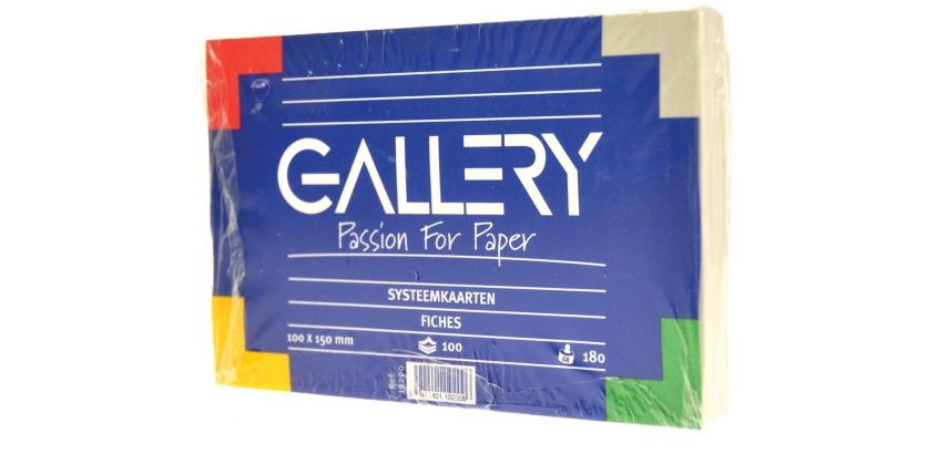 Gallery weiße Karteikarten, ft 10 x 15 cm, einfarbig, Packung mit 100 Stück