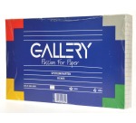 Gallery fiches blanches, ft 12,5 x 20 cm, ligné, paquet de 100 pièces