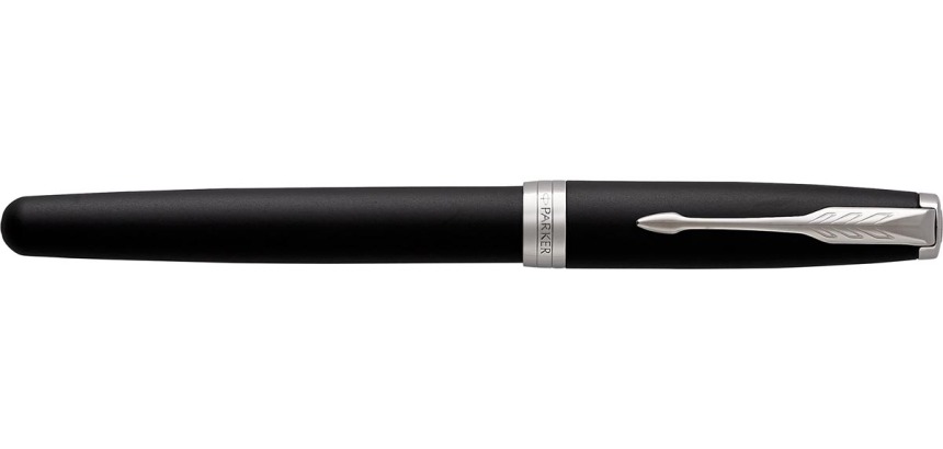 Parker Sonnet Matte Black Lacquer CT Medium Fountain Pen