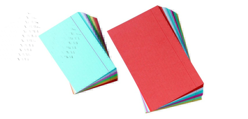 Gallery fiches colorées ft 12,5 x 20 cm, avec lignes