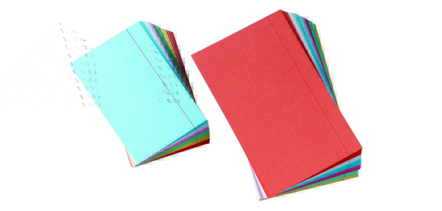 Gallery fiches colorées ft 12,5 x 20 cm, avec lignes